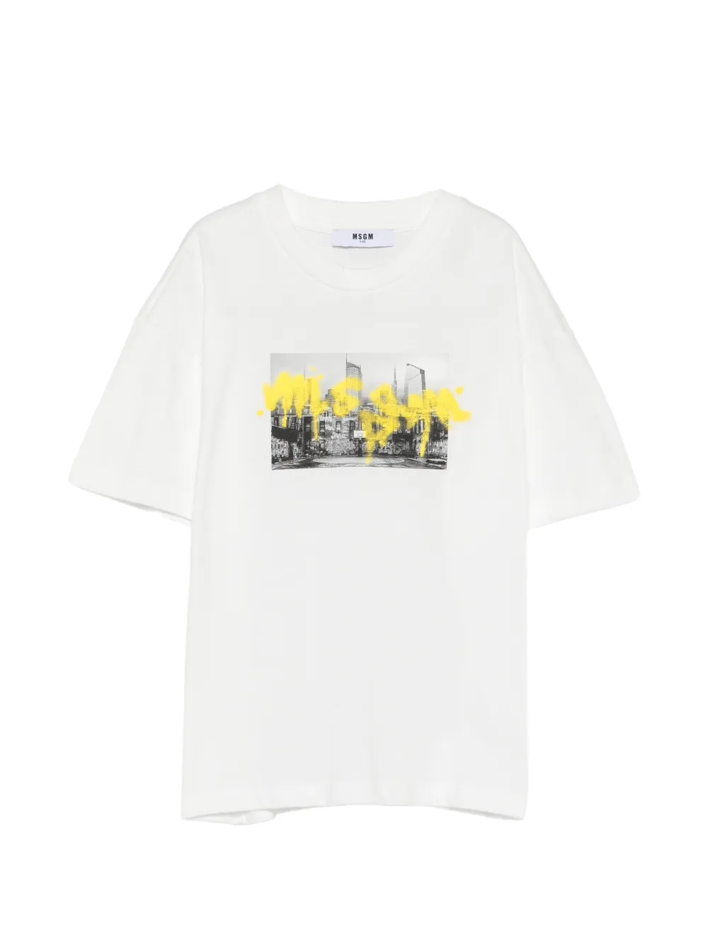 MSGM Kids graphic-print T-shirt - Bianco