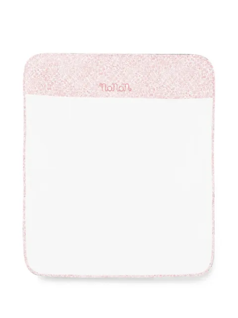 NANAN floral-print logo-embroidered blanket