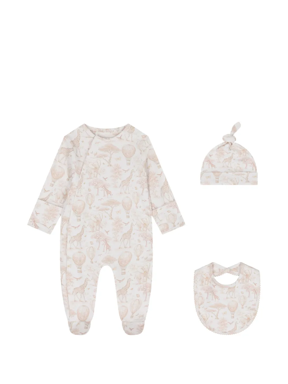 My Little Pie safari-print babygrow set - Bianco