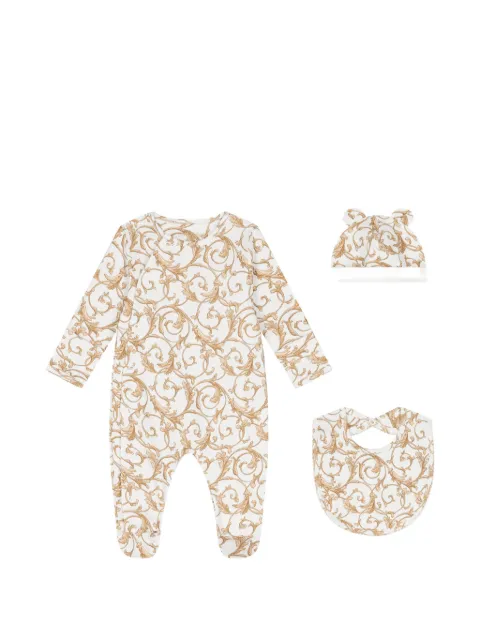 My Little Pie baroque-print cotton-jersey babygrow set