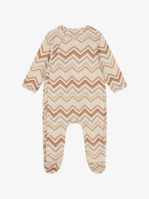 My Little Pie chevron-print long-sleeve sleepsuit