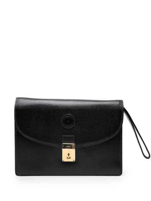 Gucci Pre-Owned 20th Century Calfskin Interlocking G Padlock Wristlet clutch bag