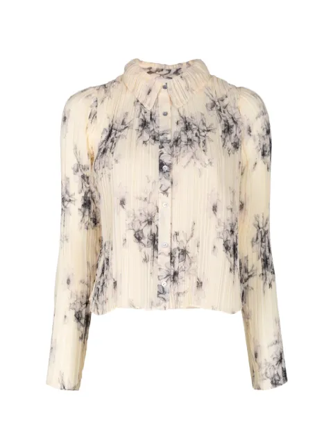 Cinq A Sept Delaine floral-print plissé-effect blouse