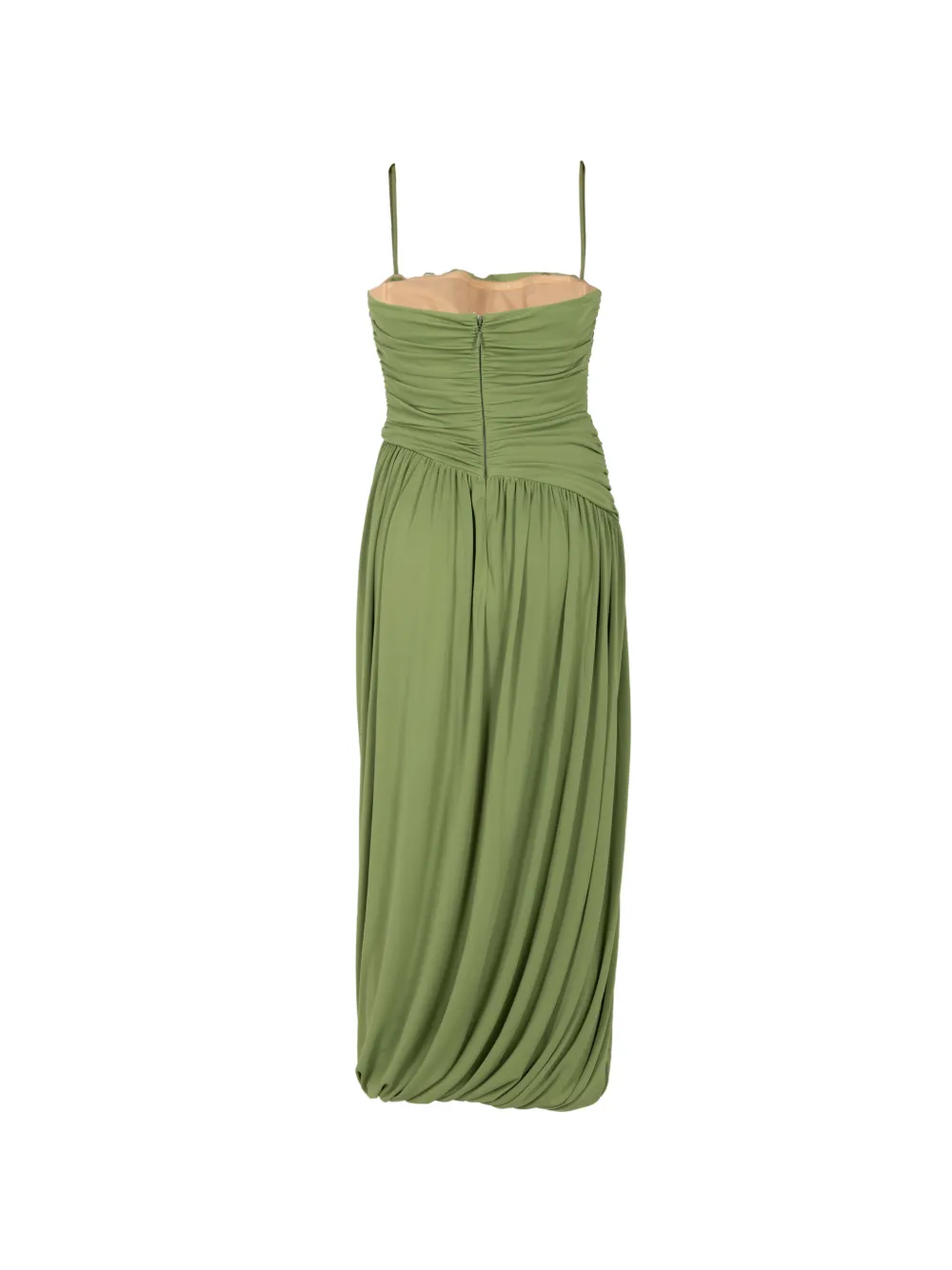 Cinq A Sept Rosine midi-jurk met ruches Groen