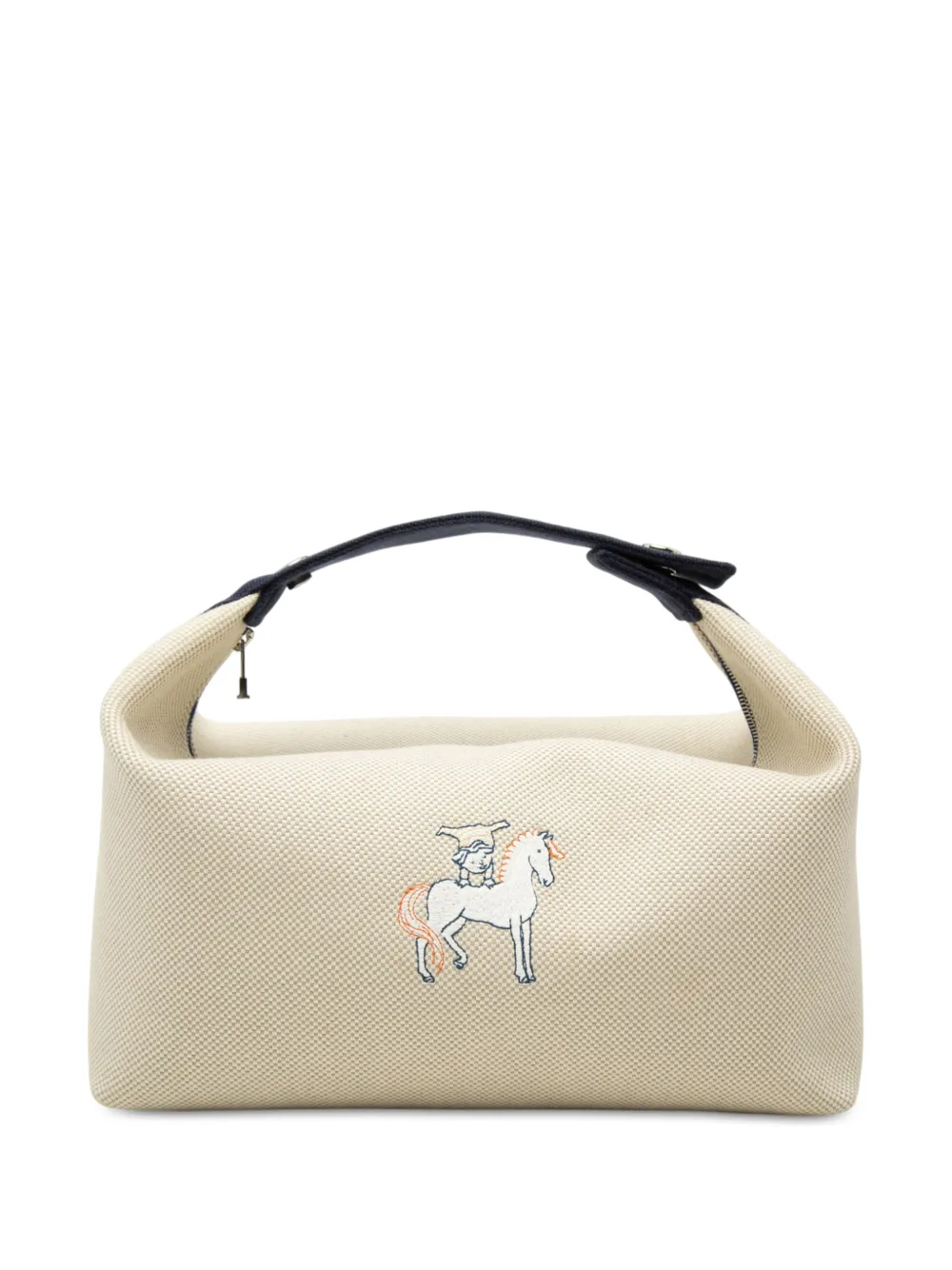 Hermès Pre-Owned 2020-2026 Large Toile Bride A Brac Cabriole Case vanity bag - Neutrals