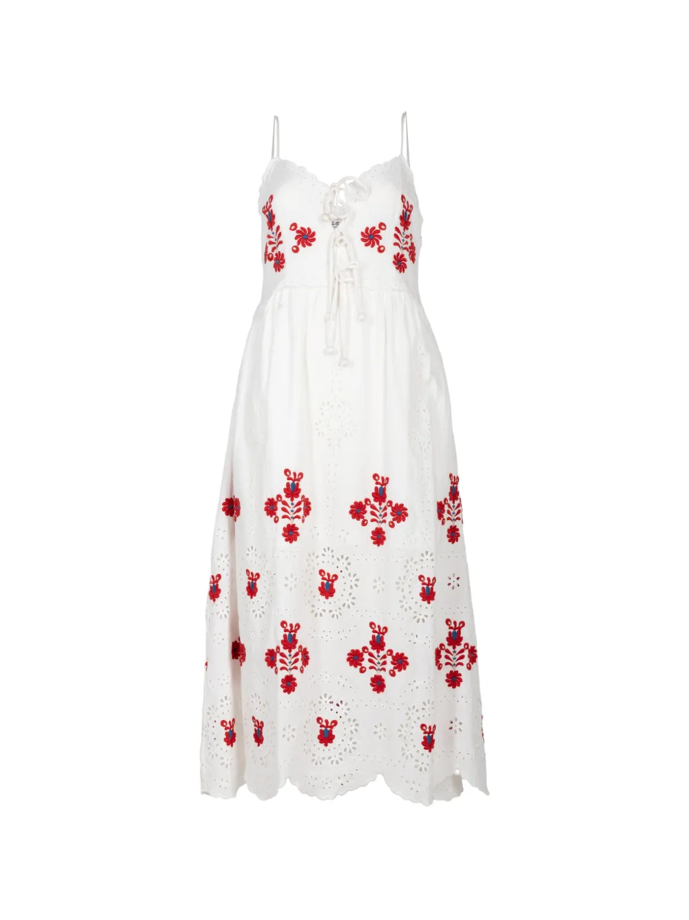 Sea Catharina embroidered broderie-anglaise midi dress