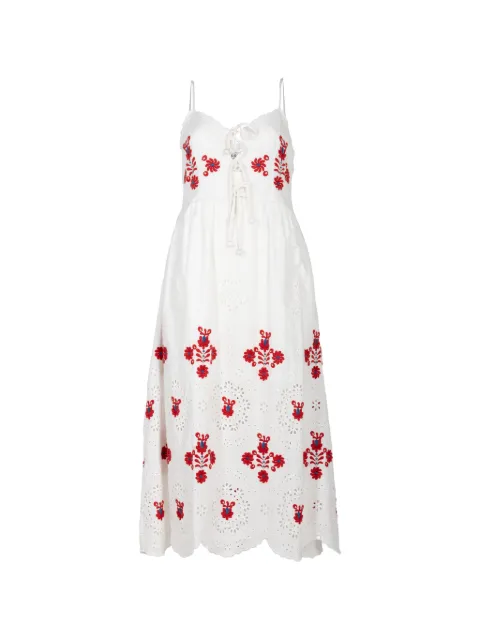 Sea Catharina embroidered broderie-anglaise midi dress