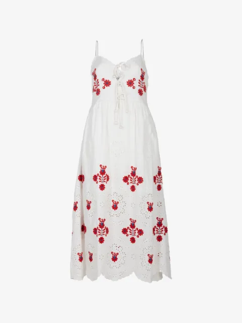 Sea Catharina embroidered broderie-anglaise midi dress