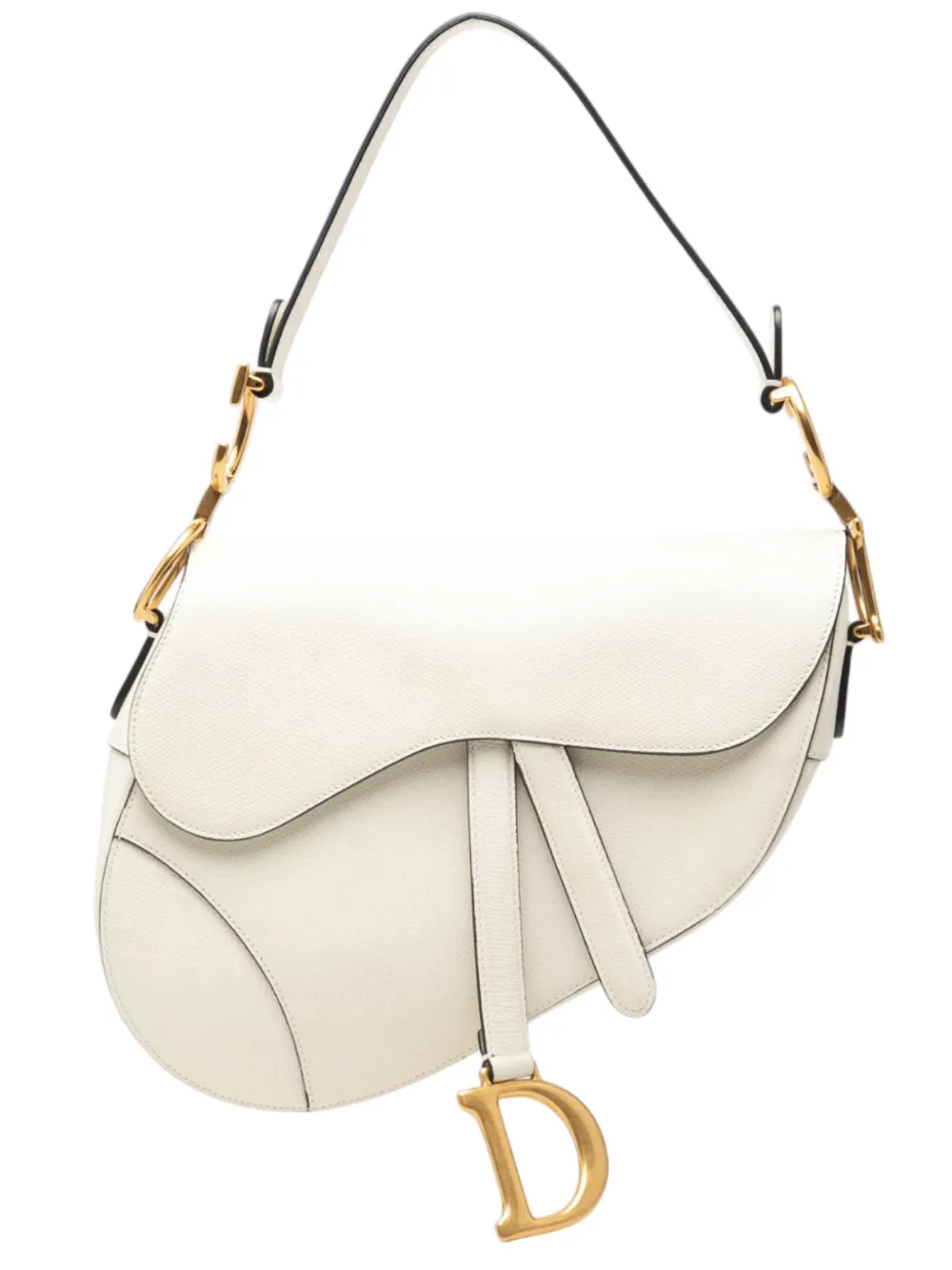 Christian Dior Pre-Owned 2020 Grained Calfskin Saddle Bag shoulder bag - White