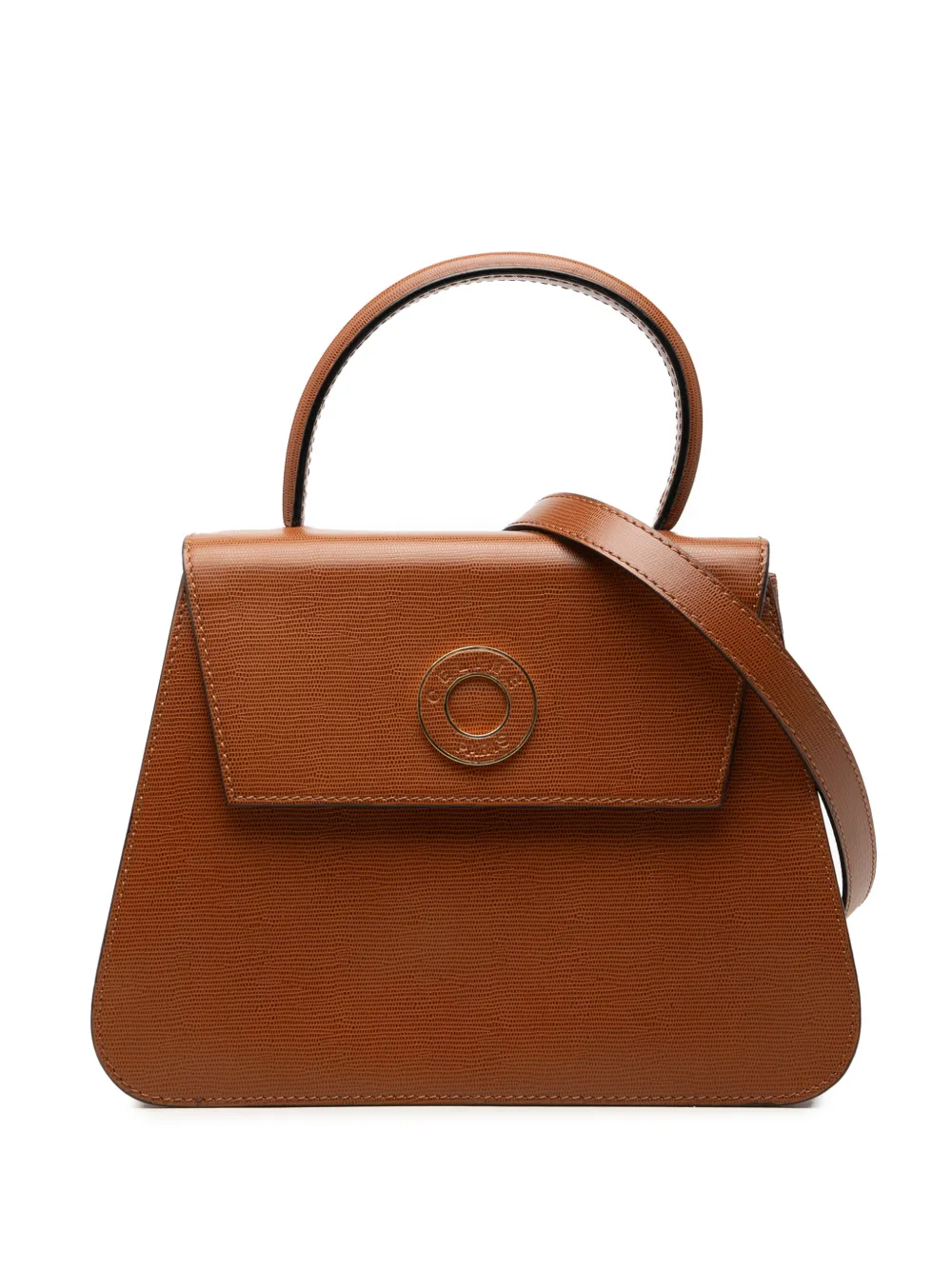 Celine Pre-Owned 2014 Embossed Leather Top Handle Bag satchel - Brown