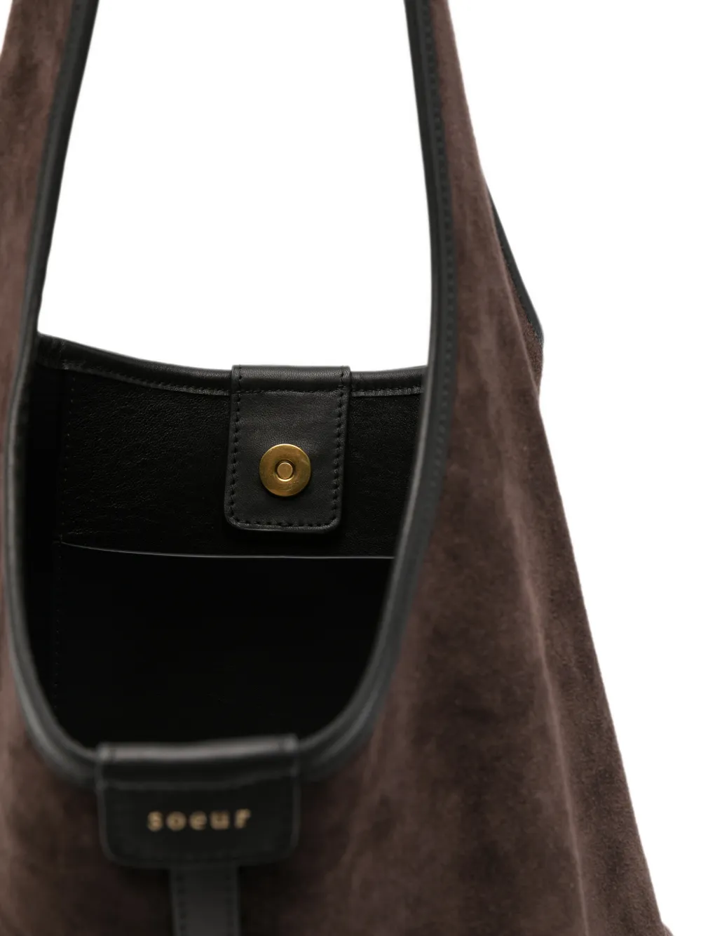 Soeur Delice suède leren shopper Bruin