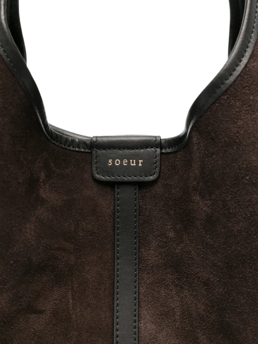 Soeur Delice suède leren shopper Bruin