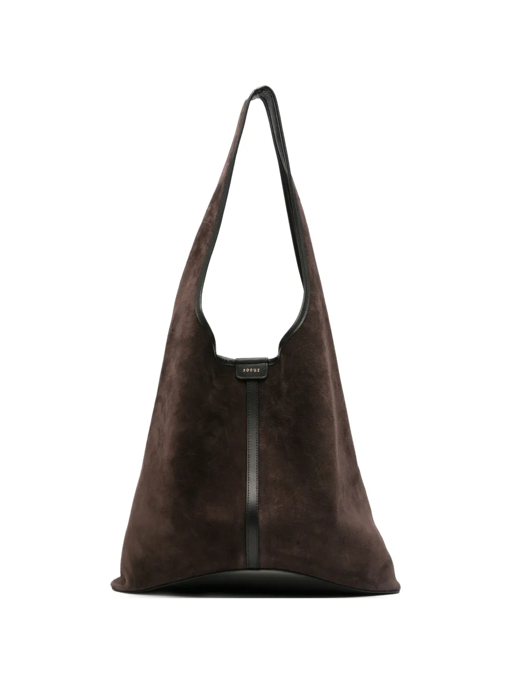 Soeur Delice suede leather tote bag - Marrone