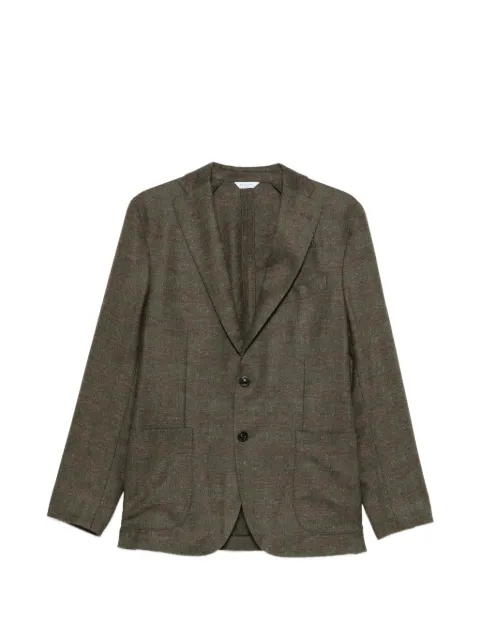 Boglioli check-pattern notched-lapel jacket