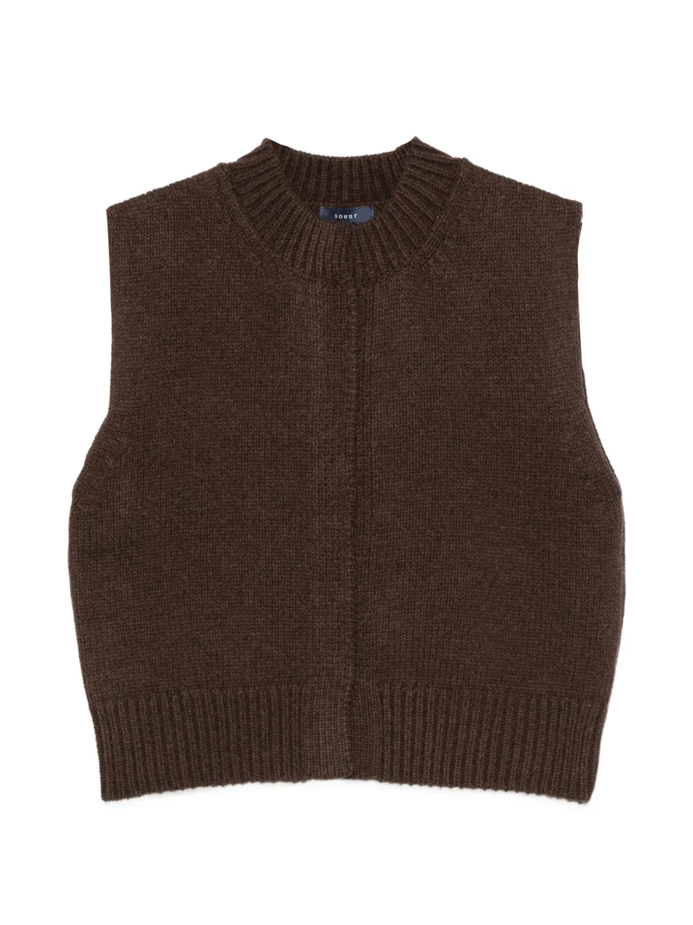 Soeur ribbed-knit sleeveless sweater - Braun