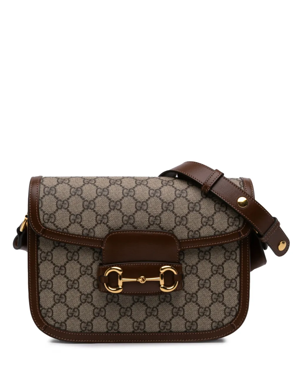Gucci Pre-Owned 2016-2026 Medium GG Supreme Horsebit 1955 shoulder bag - Neutrals