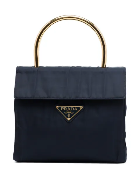 Prada Pre-Owned 2013-2026 Tessuto Metal Top Handle Bag handbag
