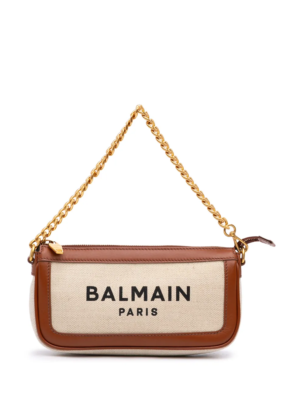 Balmain Pre-Owned 2021-2026 mini B Army Satchel-Tasche aus Canvas - Nude