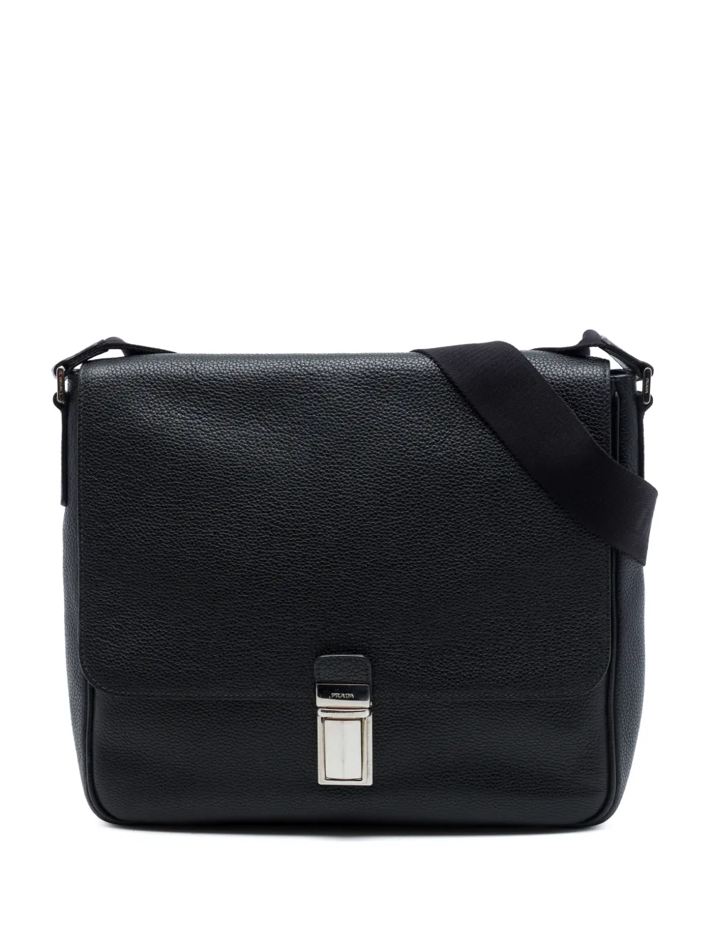 Prada Pre-Owned 2013-2026 Vitello Phenix Flap Umhängetasche - Schwarz
