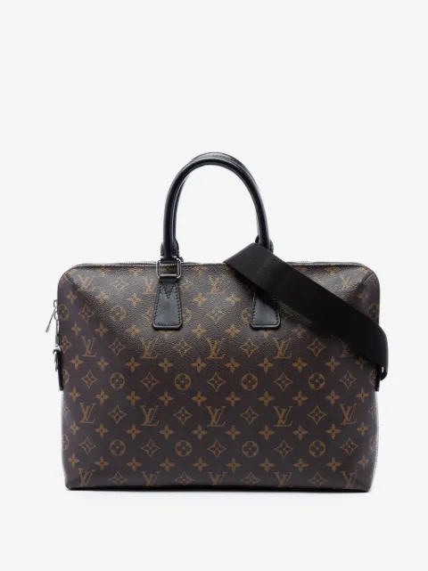Louis Vuitton Pre-Owned 2014 Monogram Macassar Porte Documents Jour business bag