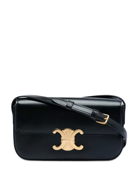 Celine Pre-Owned 2021 Shiny Calfskin Triomphe Claude shoulder bag