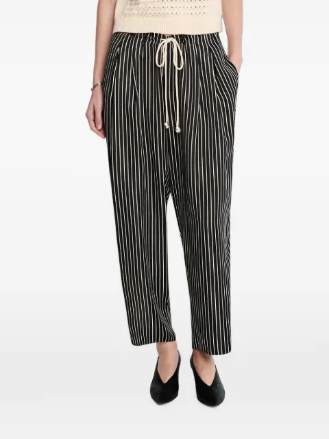 Maria McManus pinstriped drawstring-waist trousers