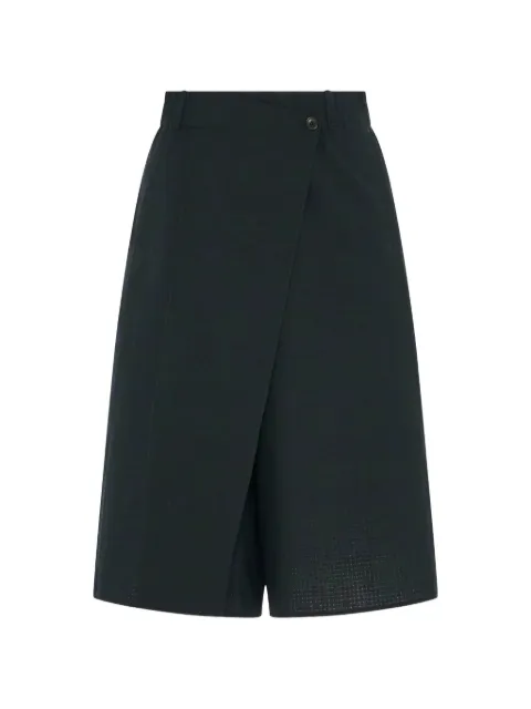 6397 tartan-checked wrap skorts