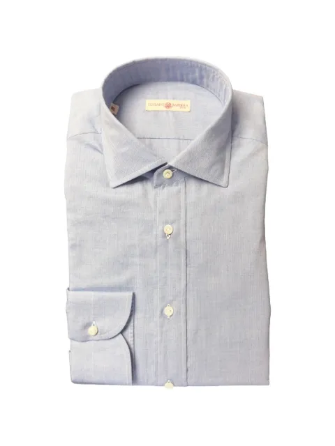 Luciano Barbera mini-herringbone point-collar shirt