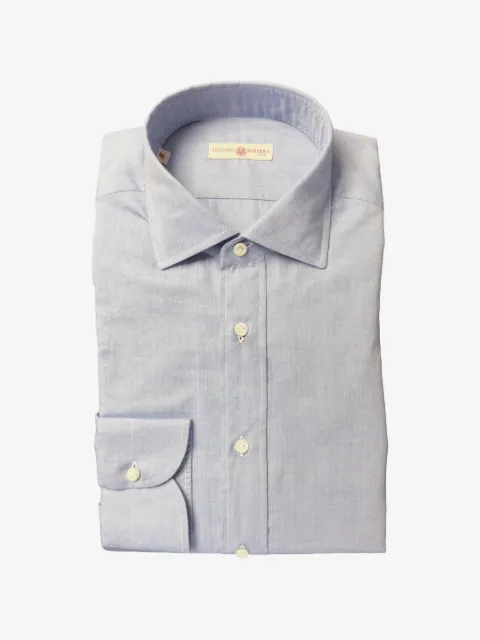 Luciano Barbera mini-herringbone point-collar shirt