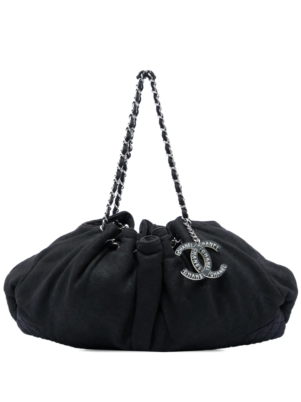 CHANEL Pre-Owned Borsa tote Jersey Melrose Cabas 2008-2009 - Nero