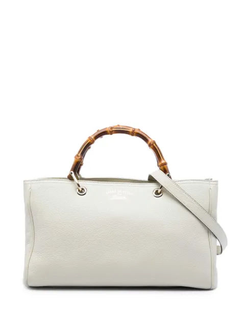 Gucci Pre-Owned 2016-2026 Medium Calfskin Bamboo Shopper satchel