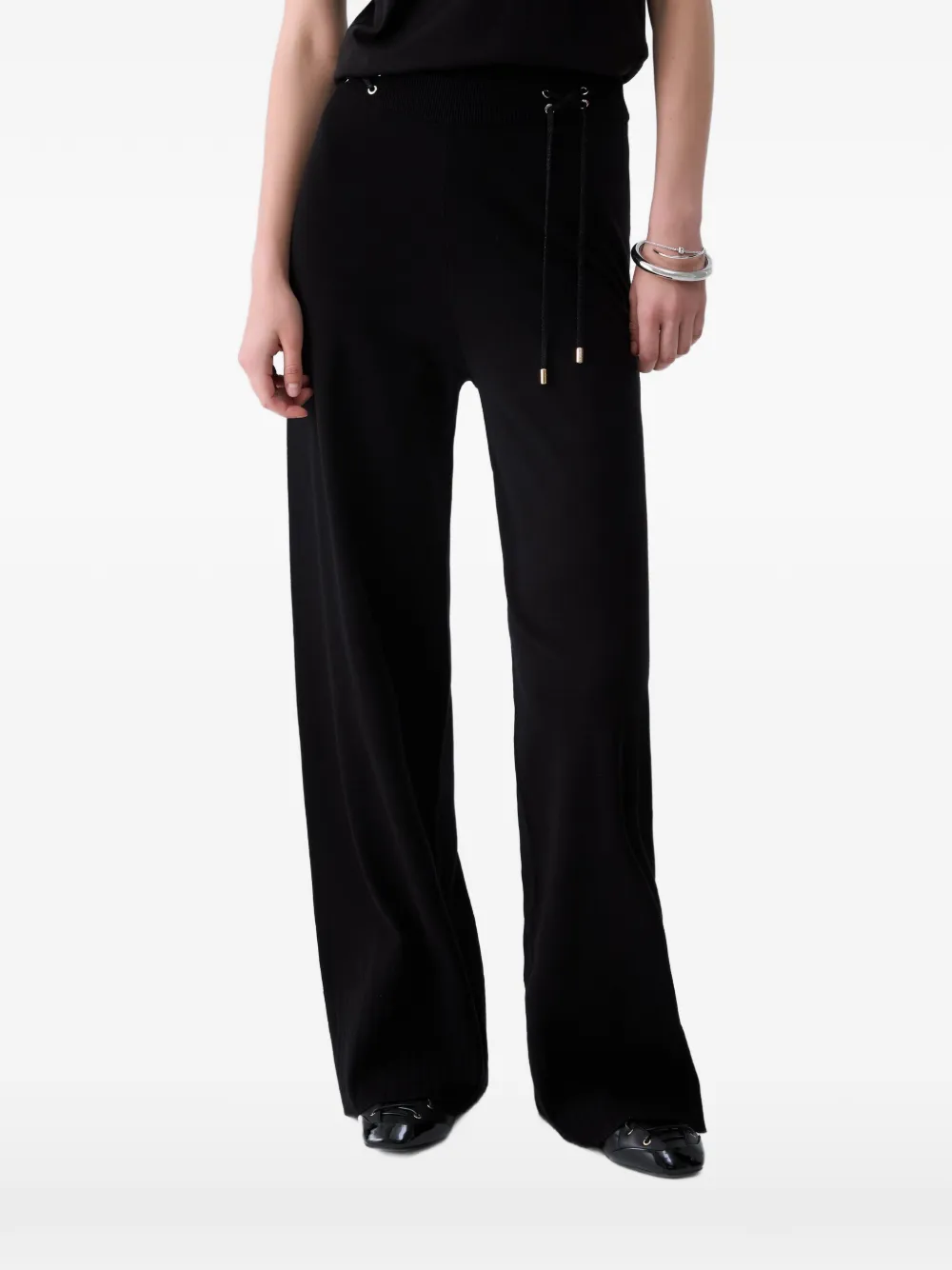 LIU JO knit trousers with drawstrings - Schwarz