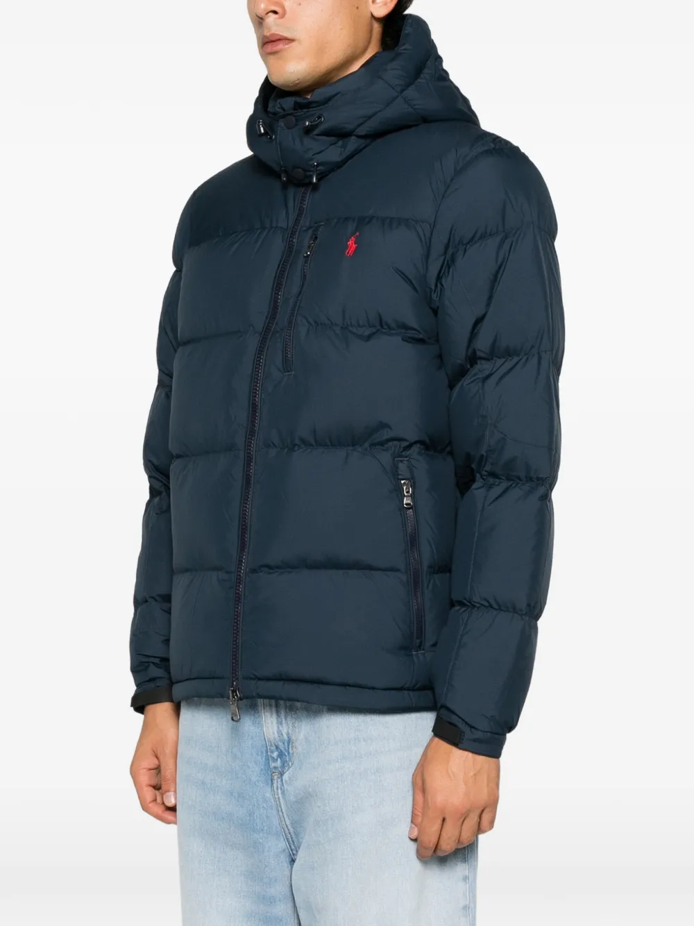 Polo Ralph Lauren Jas met capuchon en geborduurd logo Blauw