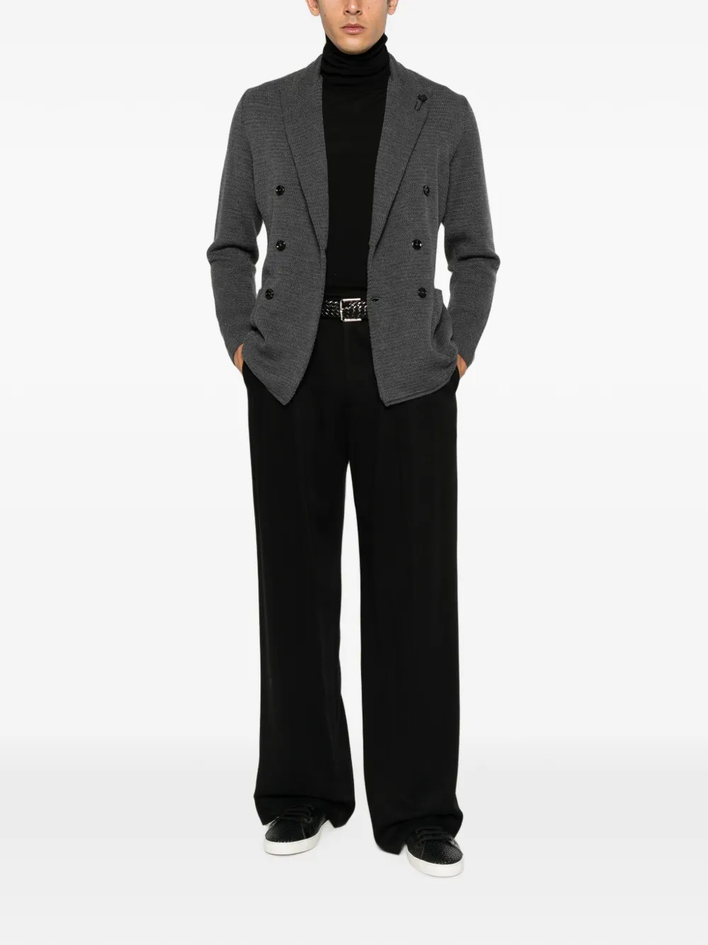 Lardini Gebreide blazer Grijs