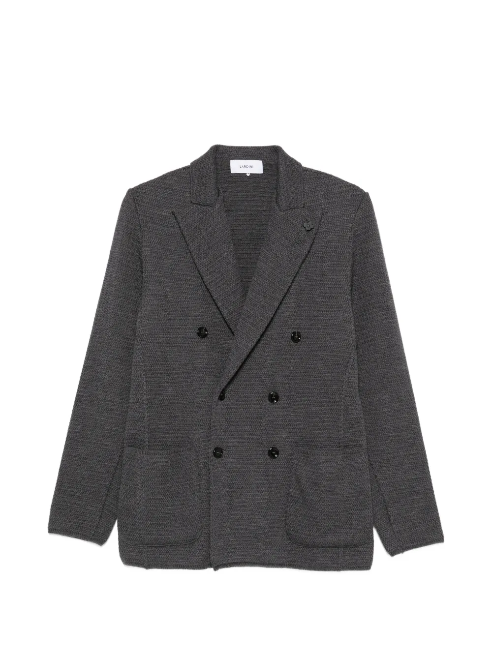 Lardini double-breasted knitted blazer - Grau