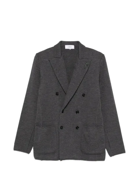 Lardini double-breasted knitted blazer