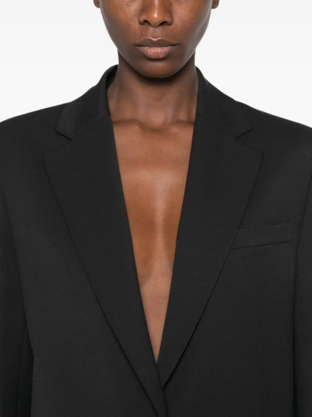 THE ANDAMANE Blazer met enkele rij knopen en gekerfde revers Zwart