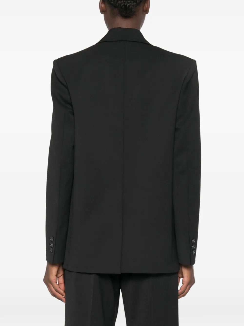 THE ANDAMANE Blazer met enkele rij knopen en gekerfde revers Zwart