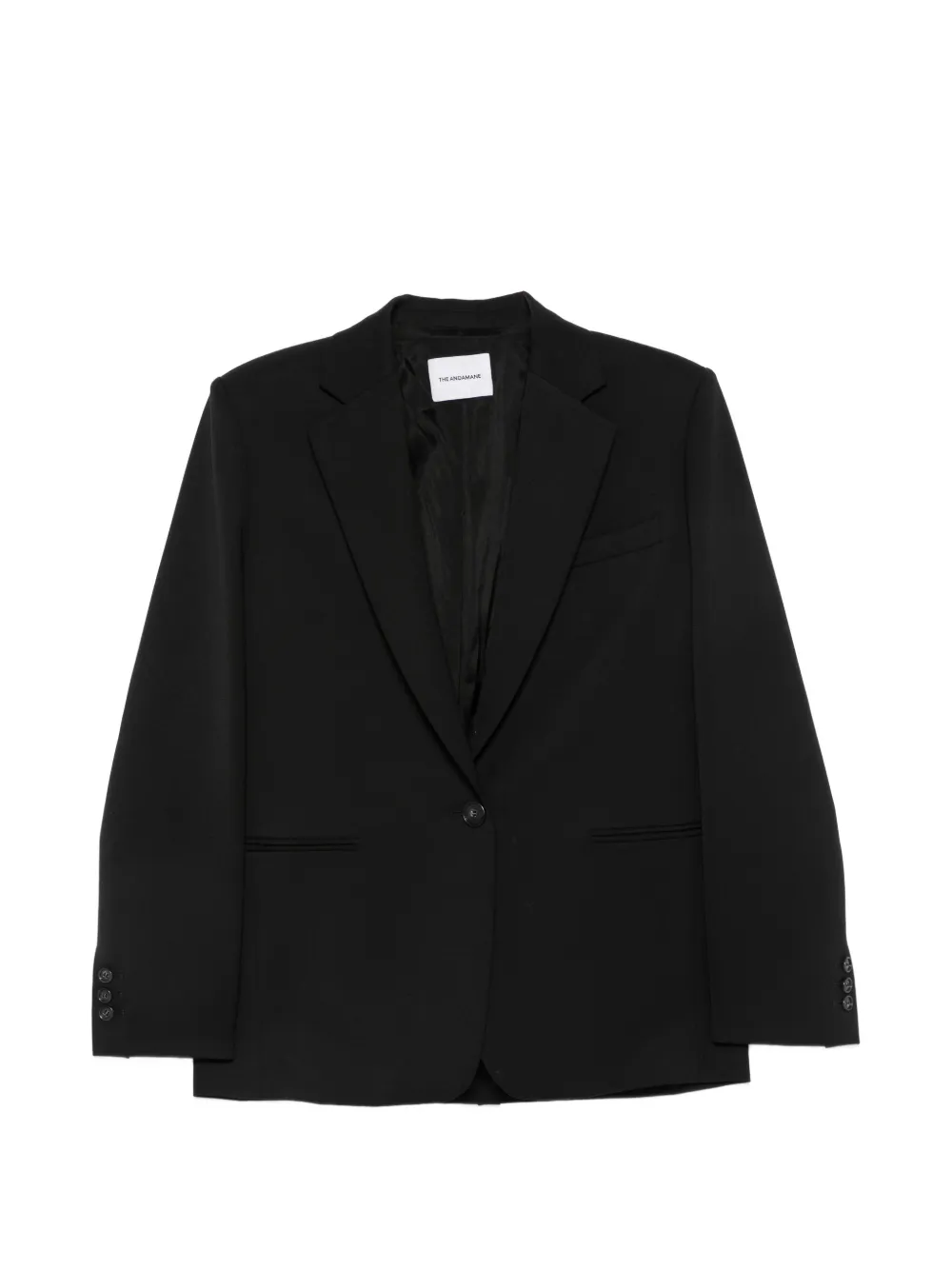 THE ANDAMANE single-breasted notched-lapels blazer - Schwarz