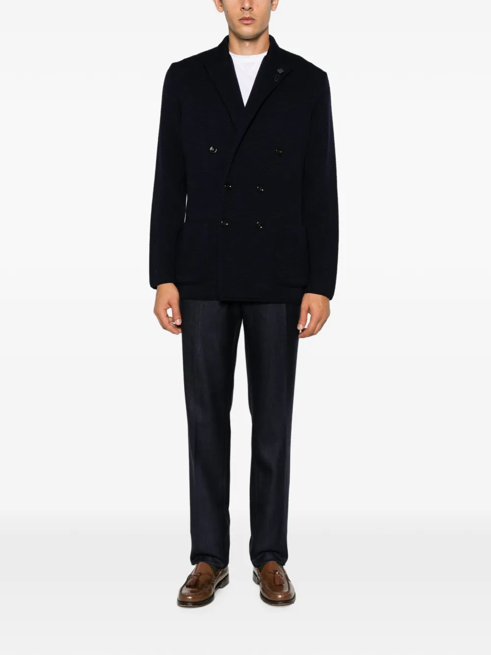 Lardini Blazer met dubbele rij knopen Blauw