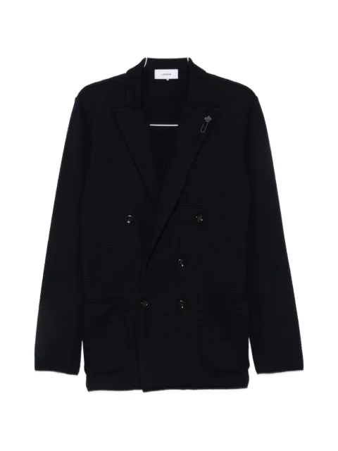 Lardini double-breasted knit blazer