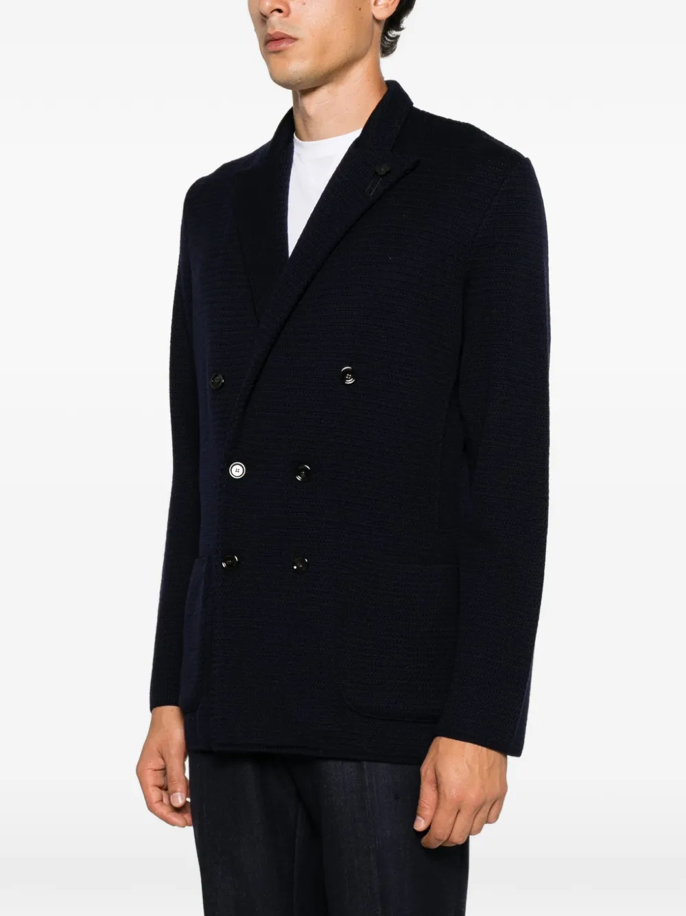Lardini Blazer met dubbele rij knopen Blauw