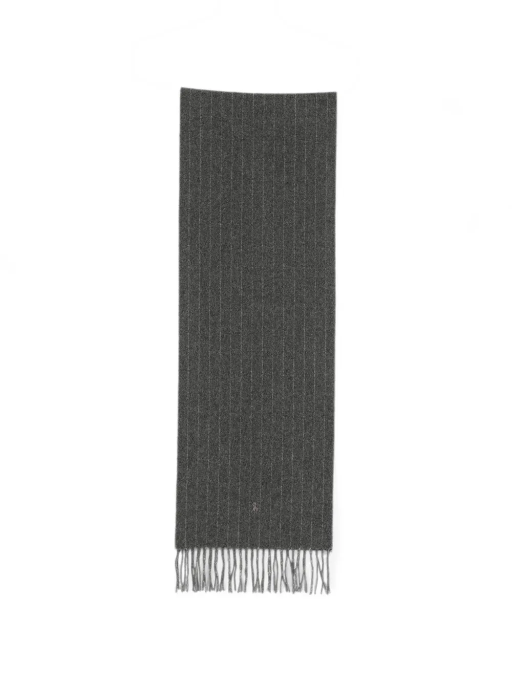 Polo Ralph Lauren pinstripe-pattern wool scarf - Grigio