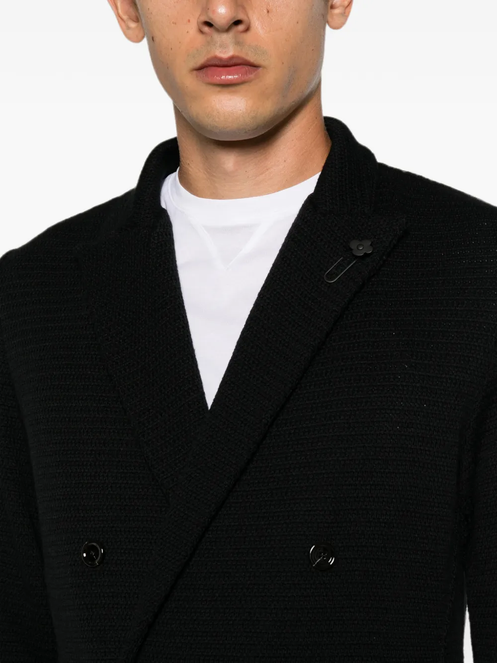 Lardini Gebreide blazer Zwart