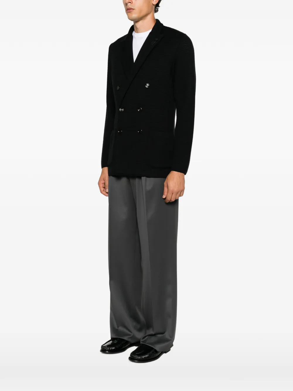 Lardini Gebreide blazer Zwart