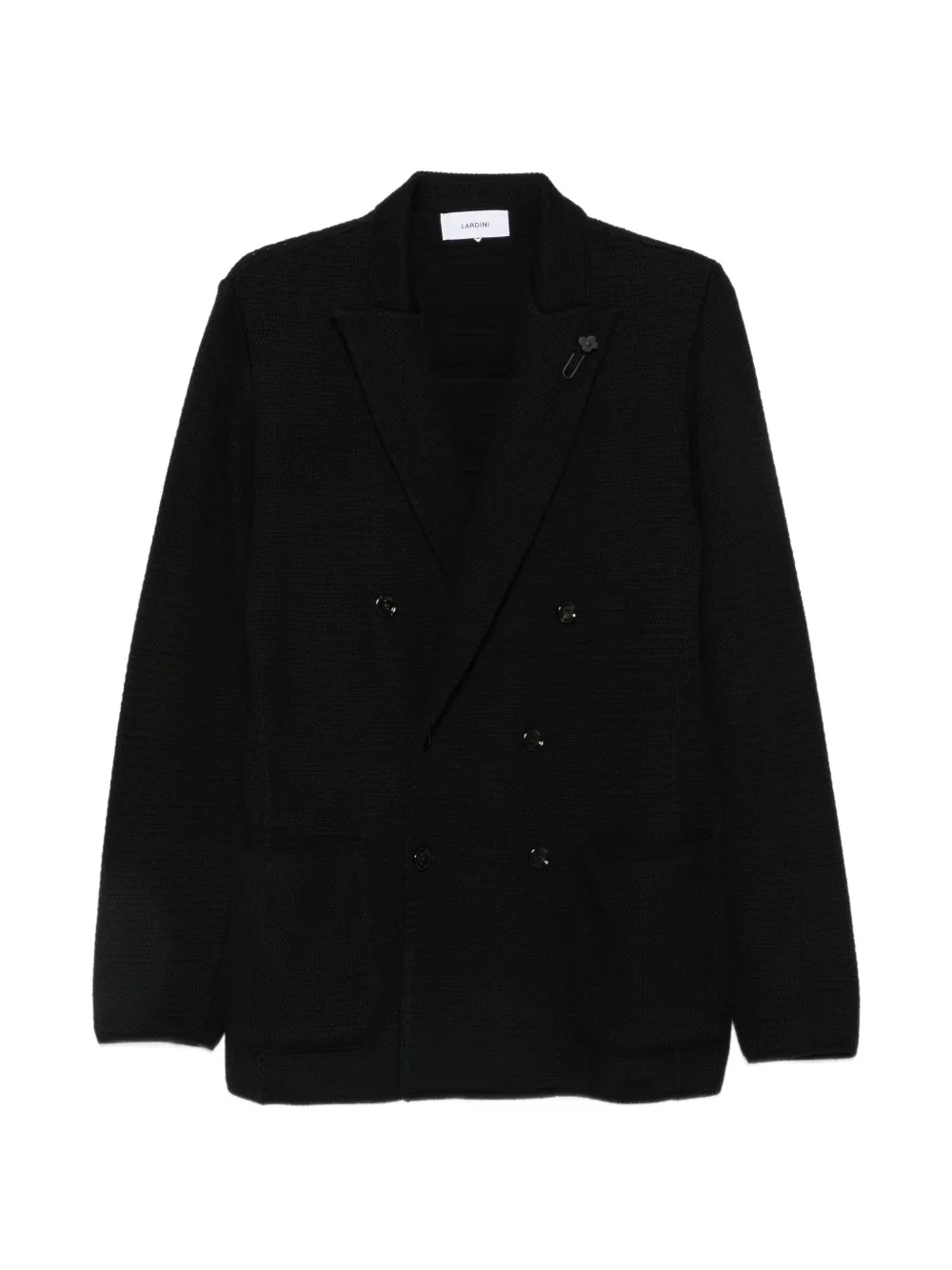 Lardini double-breasted knitted blazer - Schwarz