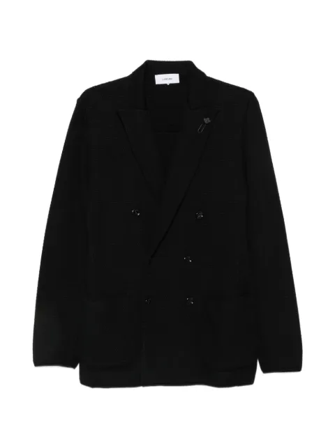 Lardini double-breasted knitted blazer