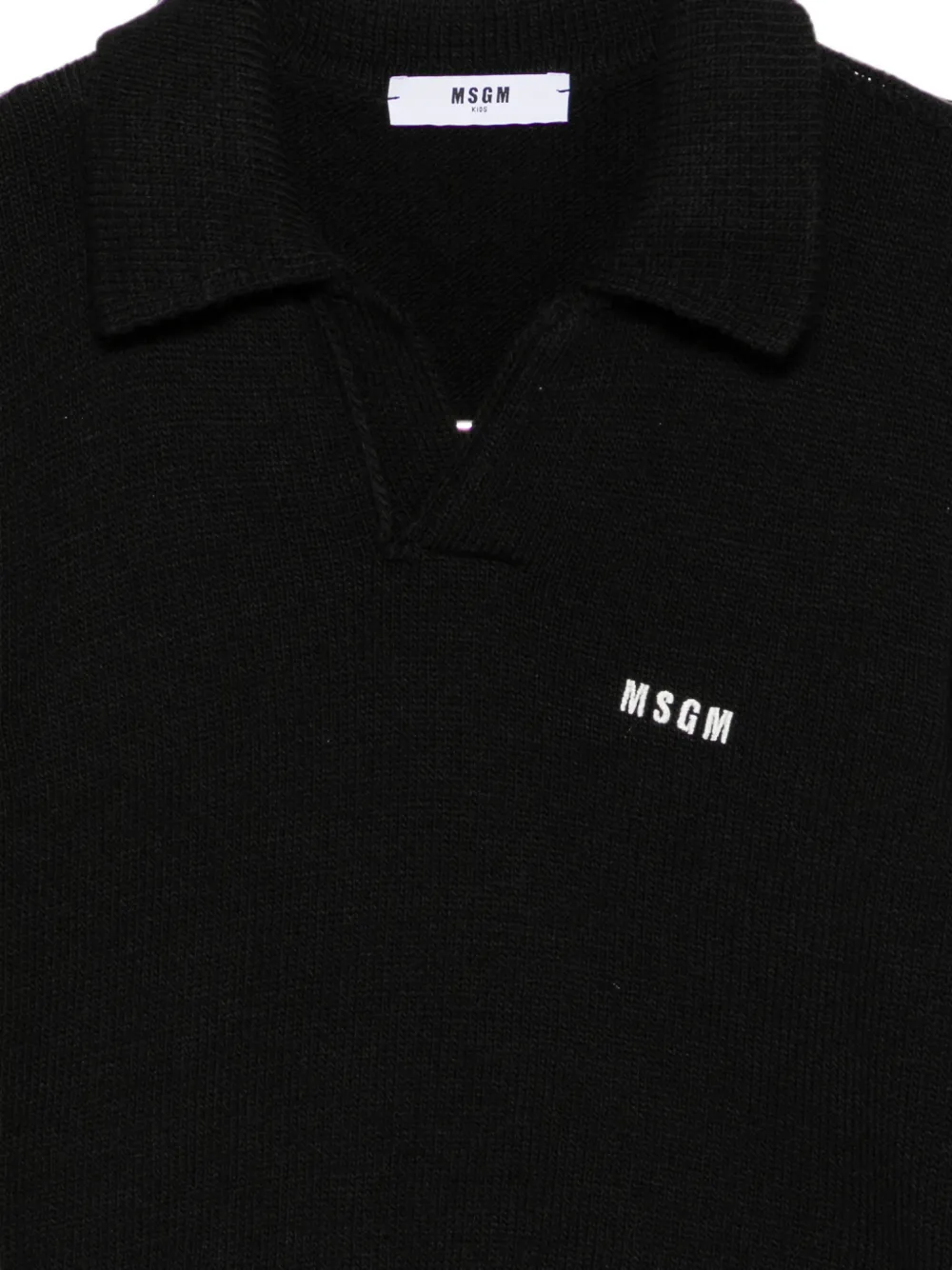 MSGM Kids Trui met geborduurd logo Zwart