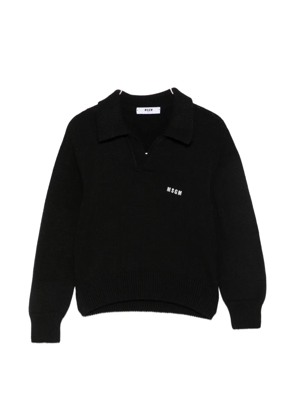 MSGM Kids logo-embroidered sweater - Nero