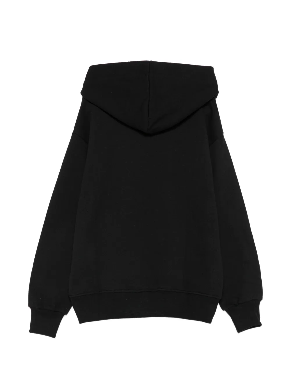 MSGM Kids Hoodie met grafische print en buidelzak Zwart